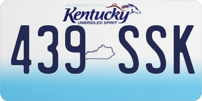 KY license plate 439SSK
