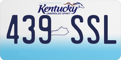 KY license plate 439SSL