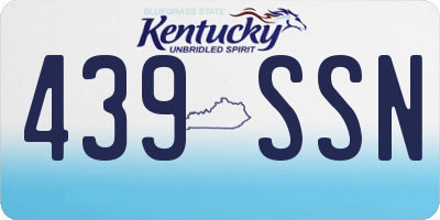 KY license plate 439SSN