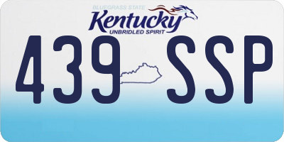 KY license plate 439SSP