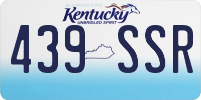 KY license plate 439SSR