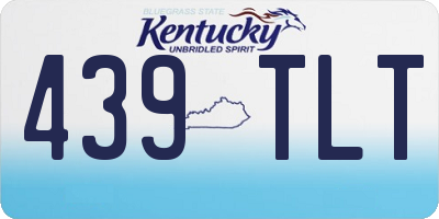 KY license plate 439TLT