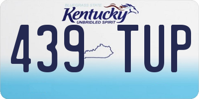 KY license plate 439TUP
