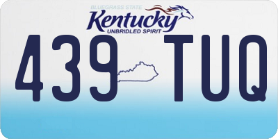 KY license plate 439TUQ