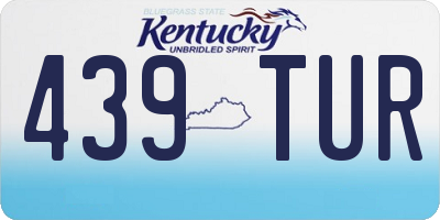 KY license plate 439TUR