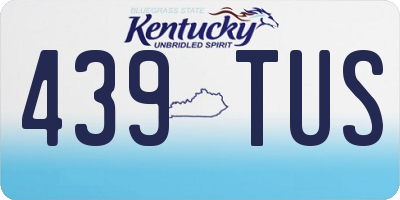 KY license plate 439TUS
