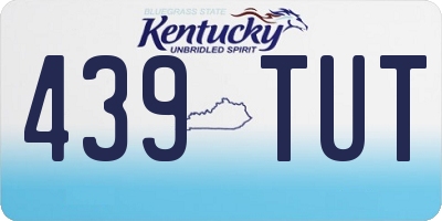KY license plate 439TUT