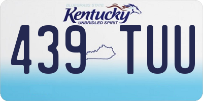 KY license plate 439TUU