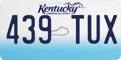 KY license plate 439TUX