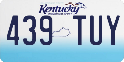 KY license plate 439TUY