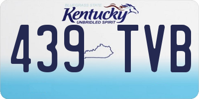 KY license plate 439TVB