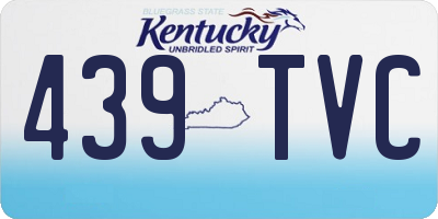 KY license plate 439TVC