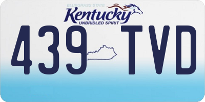KY license plate 439TVD