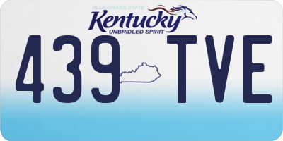KY license plate 439TVE
