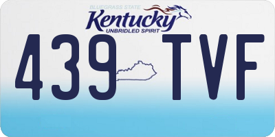KY license plate 439TVF