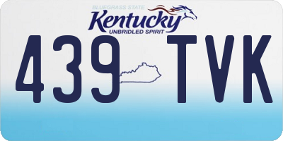 KY license plate 439TVK