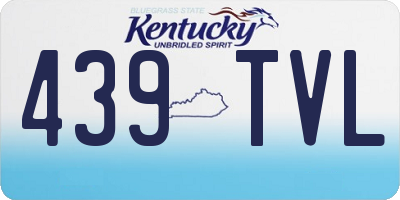 KY license plate 439TVL