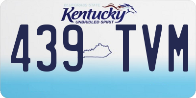 KY license plate 439TVM