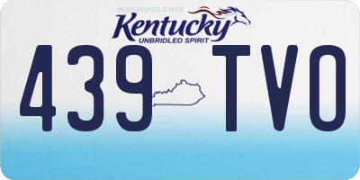KY license plate 439TVO