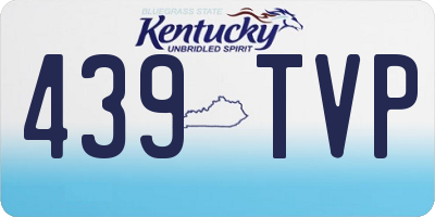 KY license plate 439TVP