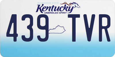 KY license plate 439TVR
