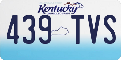 KY license plate 439TVS