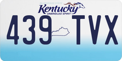 KY license plate 439TVX