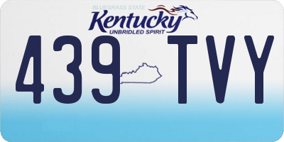 KY license plate 439TVY