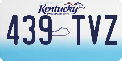 KY license plate 439TVZ