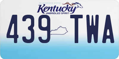 KY license plate 439TWA