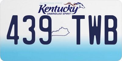 KY license plate 439TWB