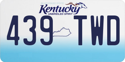 KY license plate 439TWD