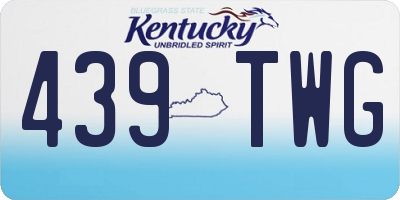KY license plate 439TWG