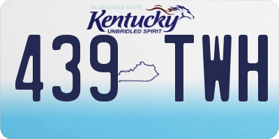 KY license plate 439TWH