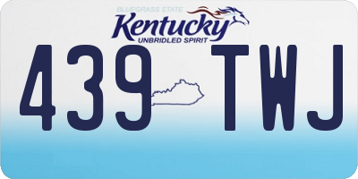 KY license plate 439TWJ