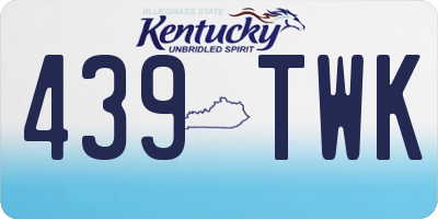 KY license plate 439TWK