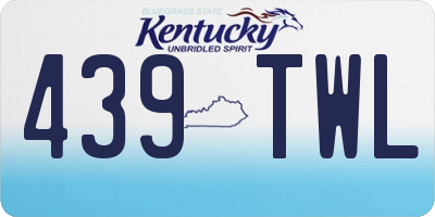 KY license plate 439TWL
