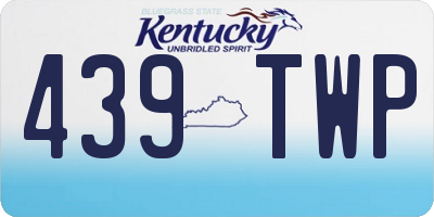 KY license plate 439TWP