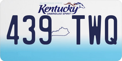KY license plate 439TWQ
