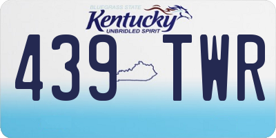 KY license plate 439TWR