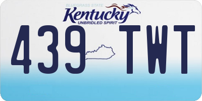 KY license plate 439TWT