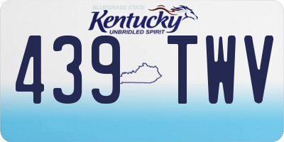 KY license plate 439TWV
