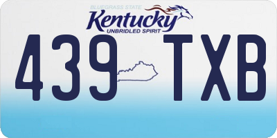 KY license plate 439TXB