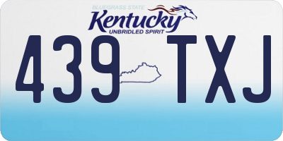 KY license plate 439TXJ