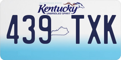 KY license plate 439TXK