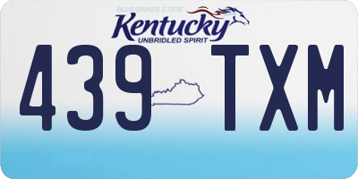 KY license plate 439TXM