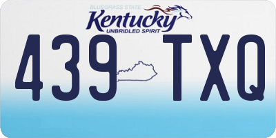 KY license plate 439TXQ