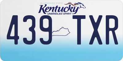 KY license plate 439TXR