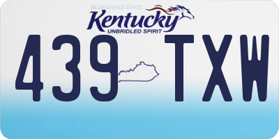 KY license plate 439TXW