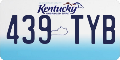KY license plate 439TYB